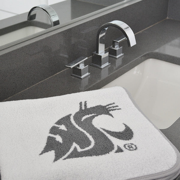 wSU Gray logo bath towel